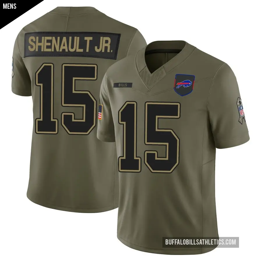 Men's Buffalo Bills ＃15 Laviska Shenault Jr. Olive Limited 2025 Salute to Service Jersey