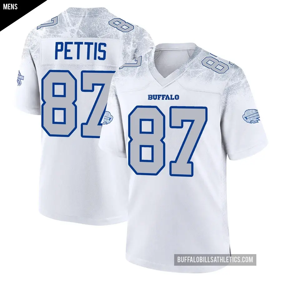 Men's Buffalo Bills ＃87 Dante Pettis White Game 2025 Rivalries Collection Jersey