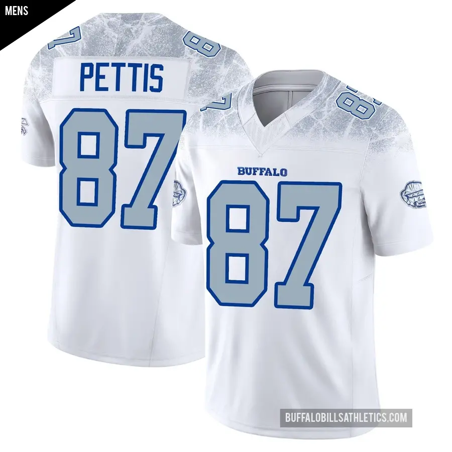 Men's Buffalo Bills ＃87 Dante Pettis White Limited 2025 Rivalries Collection Jersey