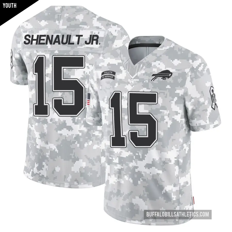 Youth Buffalo Bills ＃15 Laviska Shenault Jr. Arctic Camo Limited 2024 Salute to Service Jersey