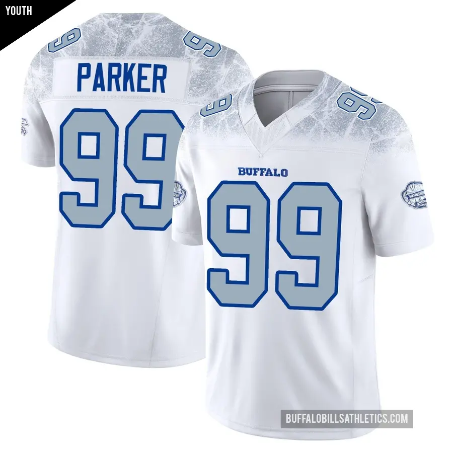 Youth Buffalo Bills ＃99 T.J. Parker White Limited 2025 Rivalries Collection Jersey